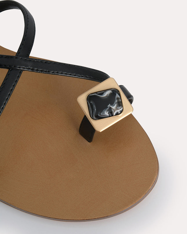 Marbled Toe Loop Sandals