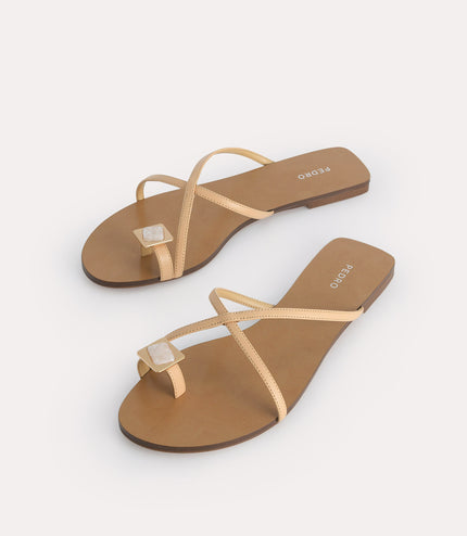 Marbled Toe Loop Sandals