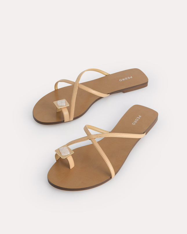 Marbled Toe Loop Sandals