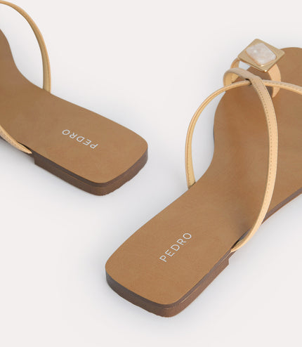 Marbled Toe Loop Sandals