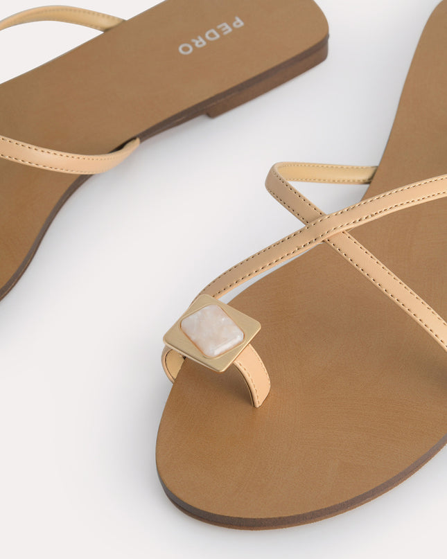 Marbled Toe Loop Sandals