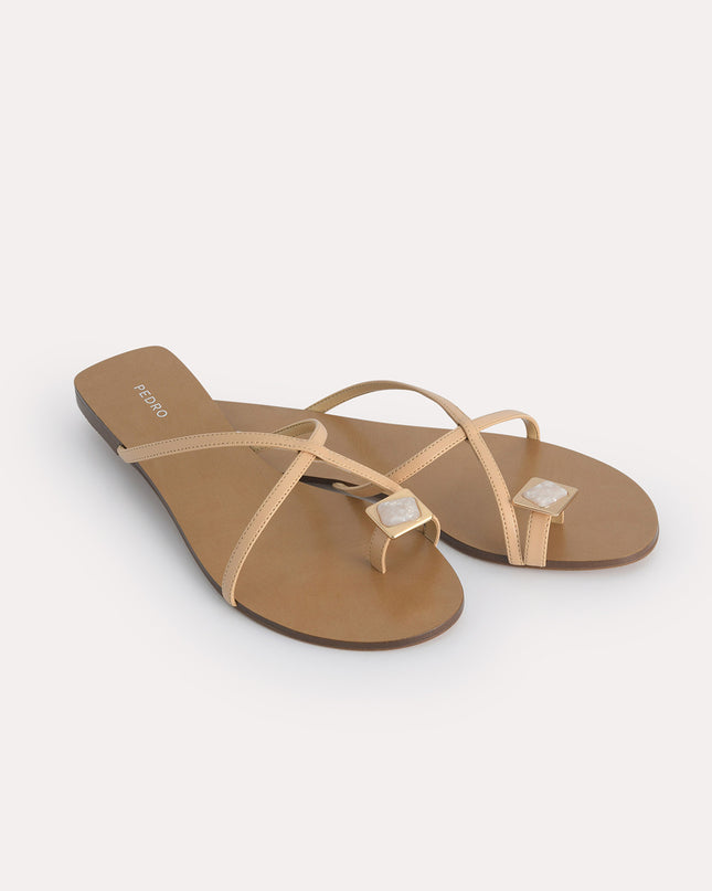 Marbled Toe Loop Sandals