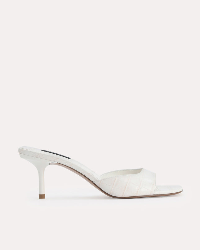 Croc-Effect Heeled Sandals