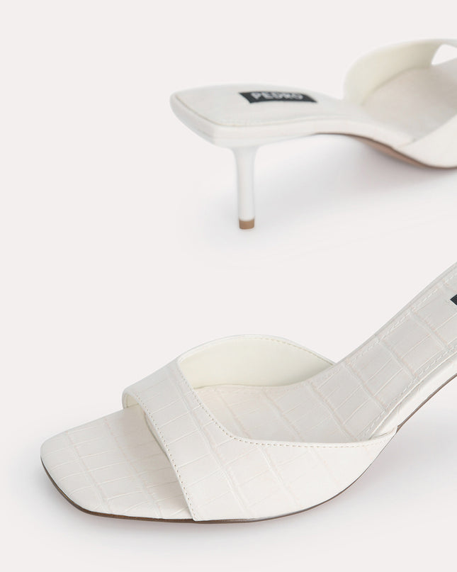 Croc-Effect Heeled Sandals