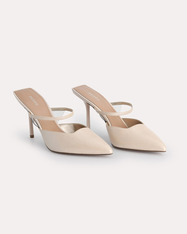 Satin Heeled Mules