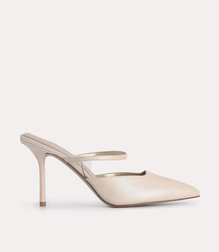 Satin Heeled Mules