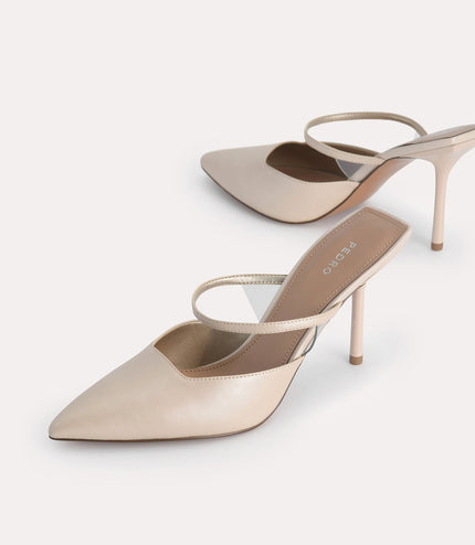 Satin Heeled Mules