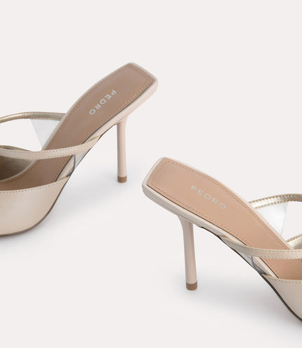 Satin Heeled Mules