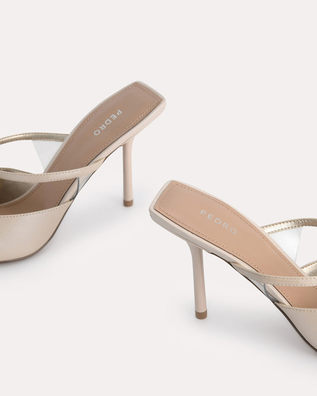 Satin Heeled Mules