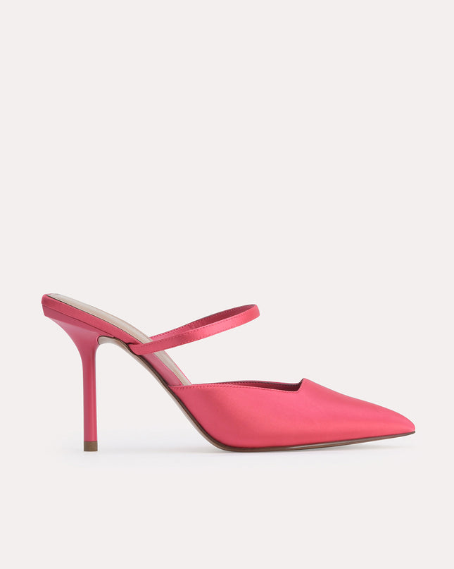 Satin Heeled Mules