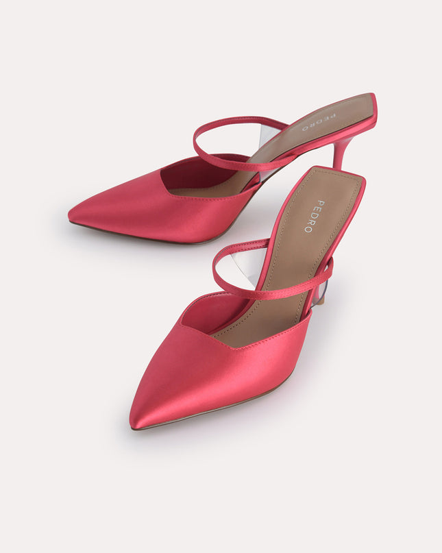 Satin Heeled Mules