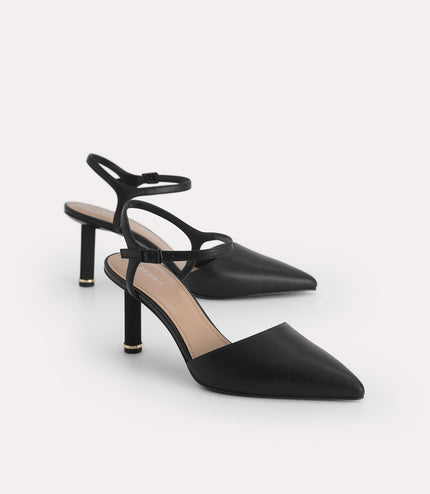 Leather Pointed Toe Pumps