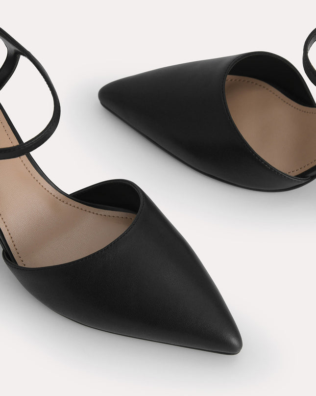 Leather Pointed Toe Pumps