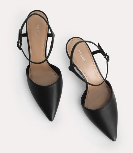 Leather Pointed Toe Pumps