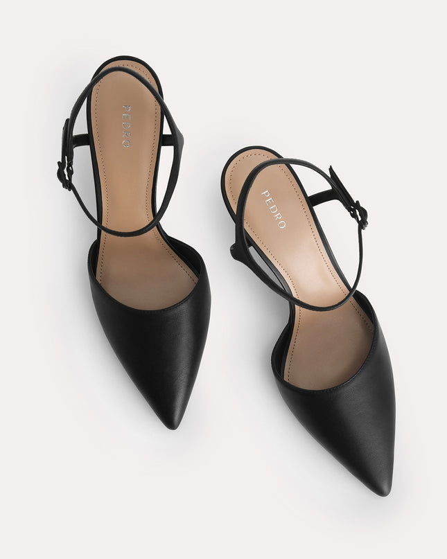 Leather Pointed Toe Pumps