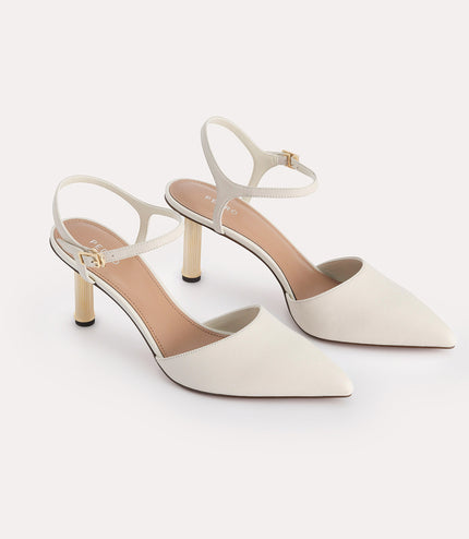 Leather Pointed Toe Pumps