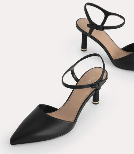 Leather Pointed Toe Pumps
