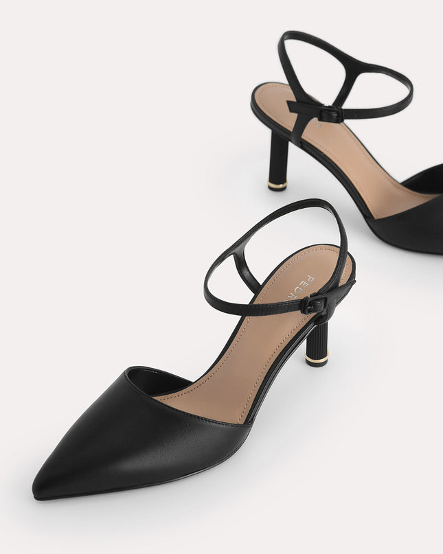 Leather Pointed Toe Pumps