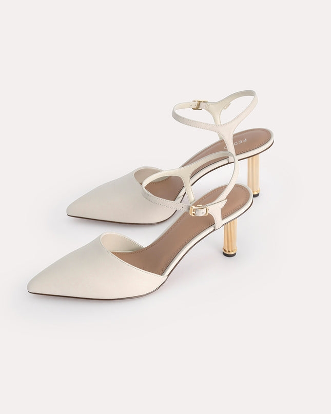 Leather Pointed Toe Pumps