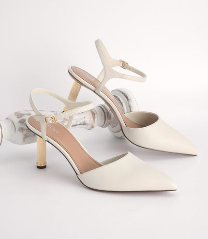 Leather Pointed Toe Pumps