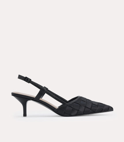 Woven Satin Pumps