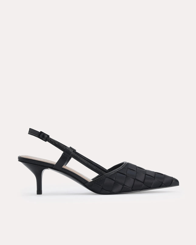 Woven Satin Pumps
