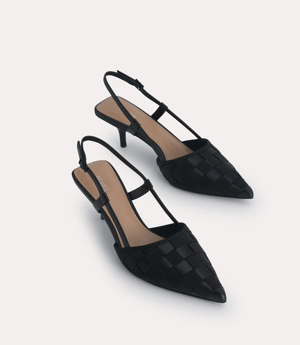 Woven Satin Pumps