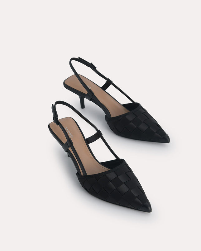 Woven Satin Pumps