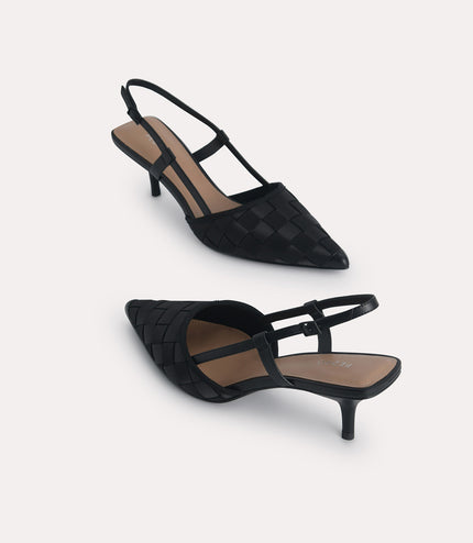 Woven Satin Pumps