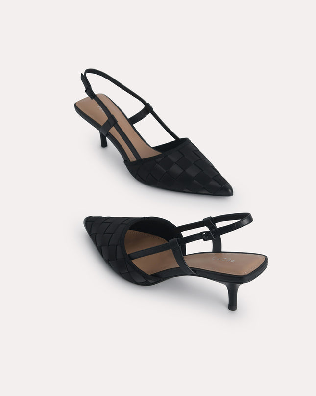 Woven Satin Pumps