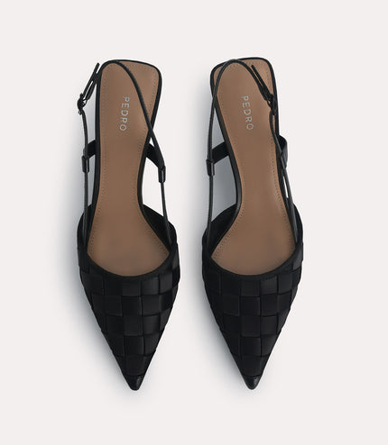 Woven Satin Pumps