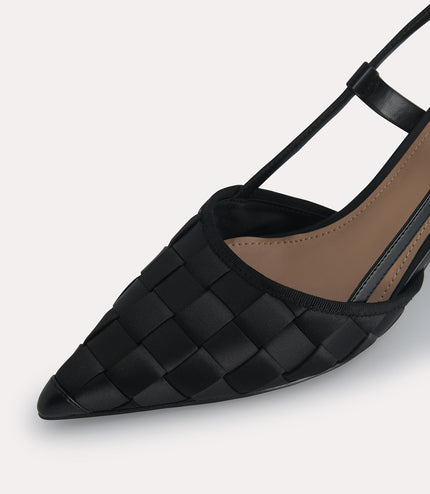 Woven Satin Pumps