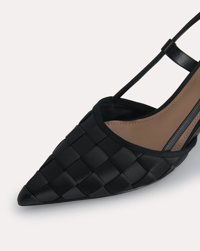 Woven Satin Pumps