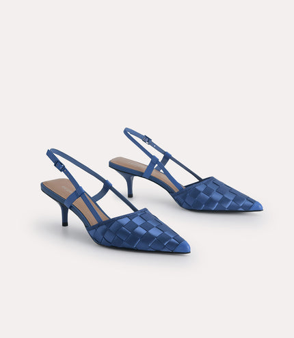 Woven Satin Pumps