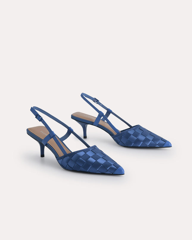 Woven Satin Pumps