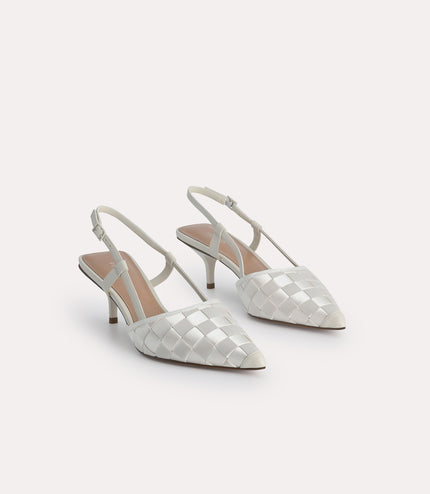 Woven Satin Pumps