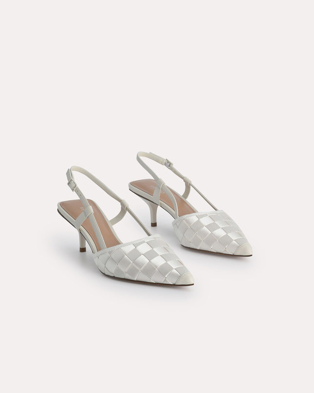 Woven Satin Pumps