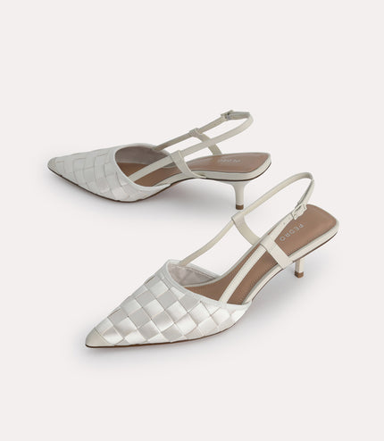 Woven Satin Pumps