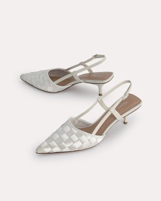 Woven Satin Pumps