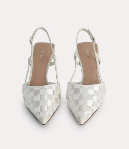 Woven Satin Pumps