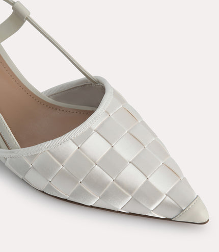Woven Satin Pumps