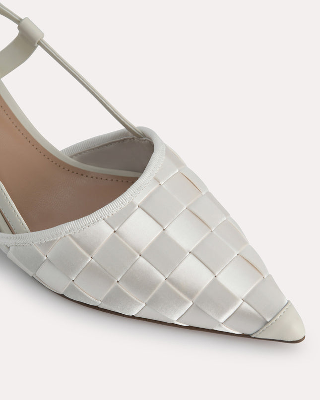 Woven Satin Pumps