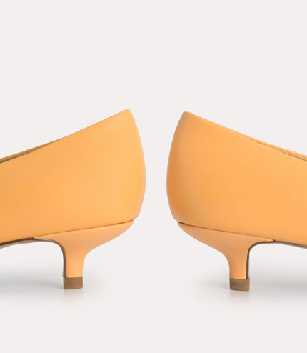 Leather Plaque Pumps