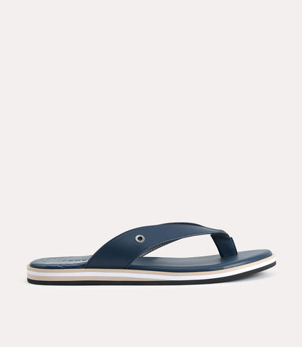 Croc-Effect Thong Sandals