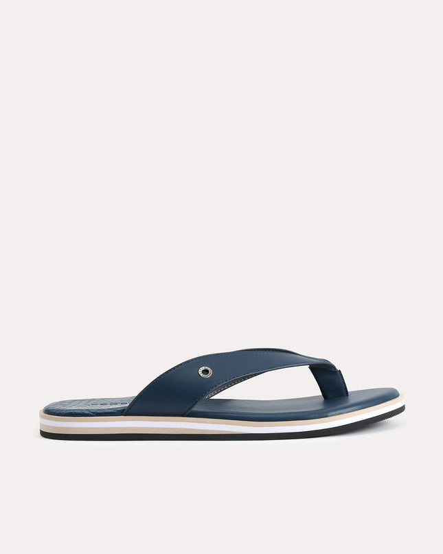 Croc-Effect Thong Sandals