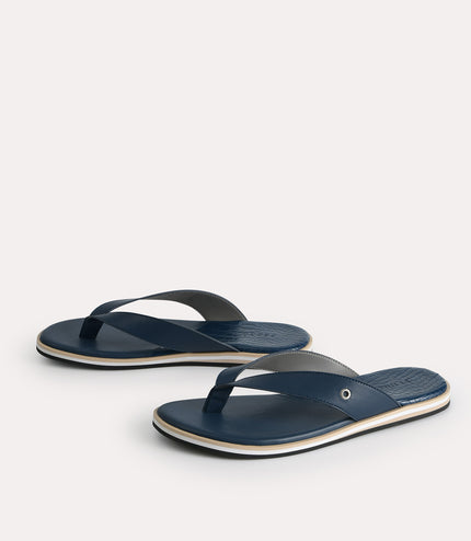 Croc-Effect Thong Sandals