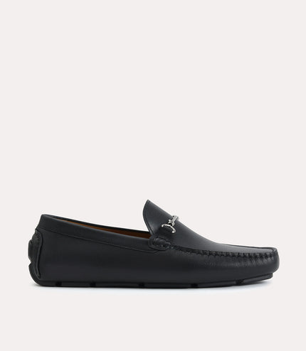 Leather Moccasins with Bit Detailing