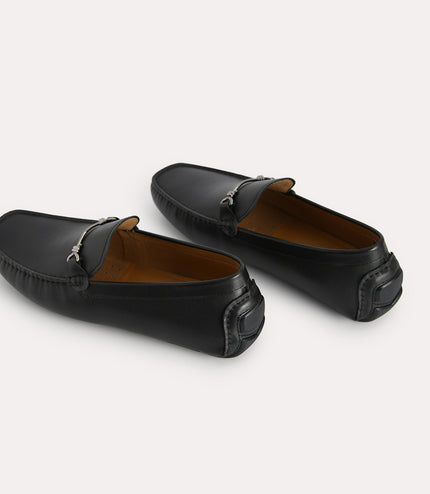 Leather Moccasins with Bit Detailing