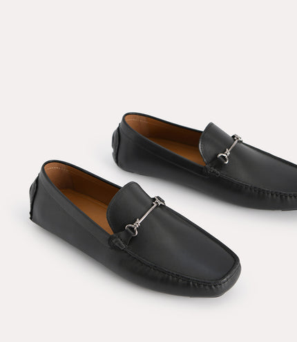 Leather Moccasins with Bit Detailing