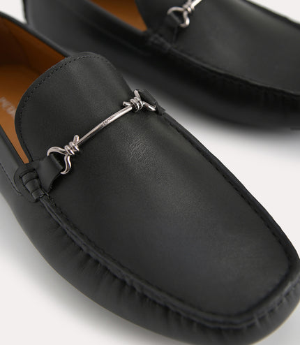 Leather Moccasins with Bit Detailing